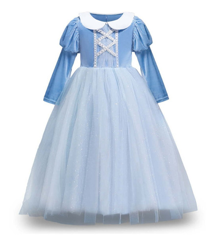 Disfraz Talla 6-7 Años Vestido De Princesa Elsa Disney
