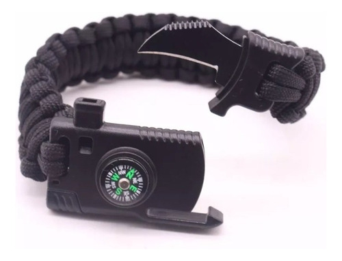Pulsera Paracord Supervivencia Con Navaja ! Color Azul