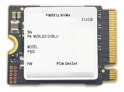 Samsung 512gb Ssd M.2 2230 30mm Pm991a Nvme Pcie Gen3 X4 Mz9