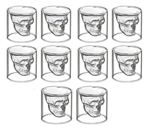 Copas De Cristal Calavera Halloween Vasos Vino Tequila 25 Ml