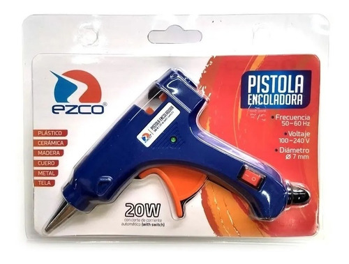 Imagen 2 de 4 de Pistola Silicona Encoladora Chica 7 Mm Ezco Para En Barra