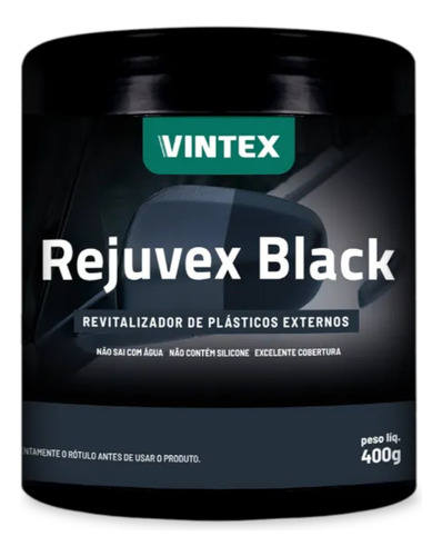 Rejuvex Black Revitalizador De Plásticos 400g - Vonixx