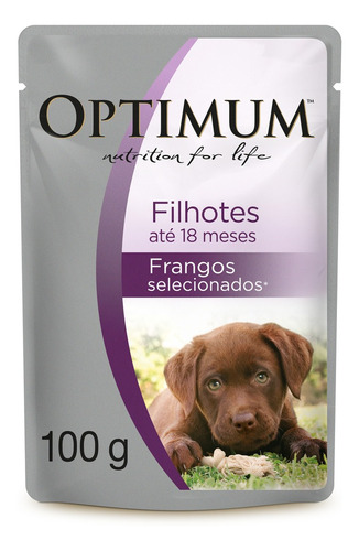 Optimum Alimento Húmedo Perro Cachorro Pollo Sobre 100 G