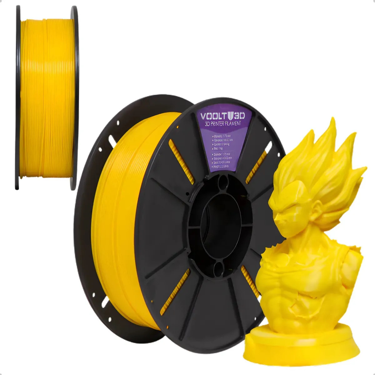 Filamento 3d Pla 1,75mm 1kg Volt Premium High Speed Cores 3d Amarelo