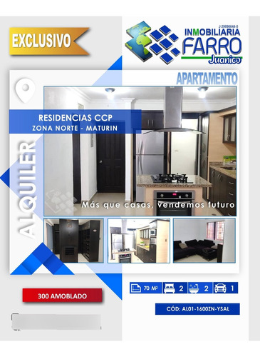 Imagen 1 de 19 de Se Alquila Apartamento Residencias Ccp Al01-1600zn-ysal