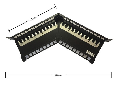 Patch Panel Tera-max De 24 Puertos, Modular, Angulado, Negro