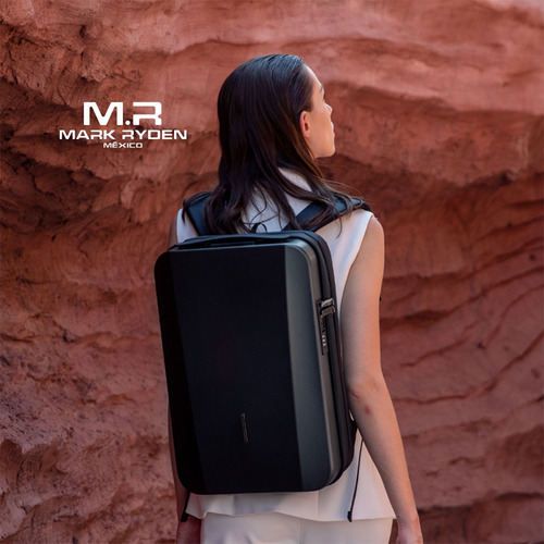 Mochila Mark Ryden Mr7917 | Tapa Dura, Usb-c, Antirrobo, Repelente Al Agua, Porta Llaves, Compartimento Oculto, Apertura 180°