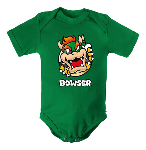 Pañalero Verde De Bebé-pañalero De Bowser-mario Bross