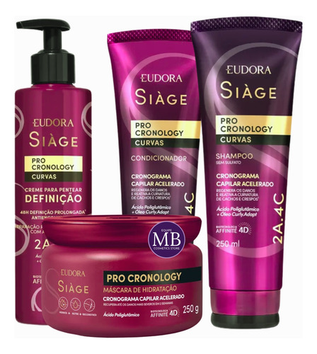 Kit Siàge Eudora Pro Cronology Curvas Definição Cacheados