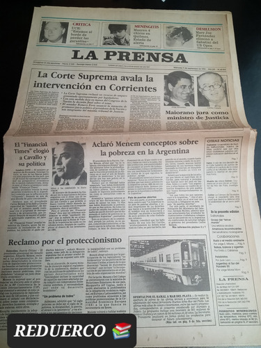 La Prensa Año 1992 Intervención Corrientes 9/9 Completo