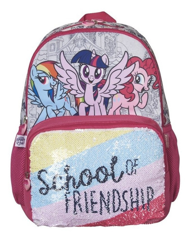 Mochila Primaria My Little Pony Mp91721mb Lentejuela Reversi