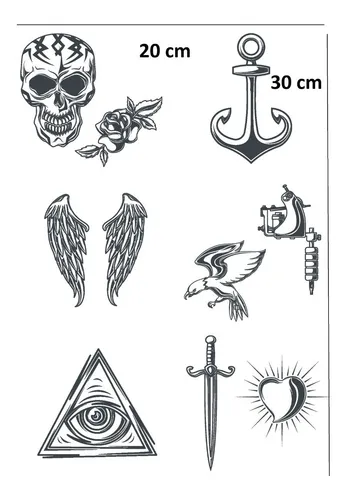9 Tatuajes Temporales Símbolos1 Mano Cuello Gunface Tattoos 9 Tatuajes Temporales Símbolos1 Mano Cuello Gunface Tattoos