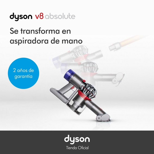 Imagen 3 de 8 de Aspiradora Inalámbrica Dyson V8 Absolute Plata/níquel