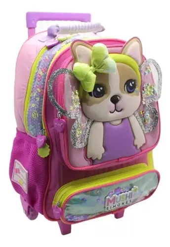 Mochila Carrito 16 Pulgadas Simones Mushi Cute Hadita