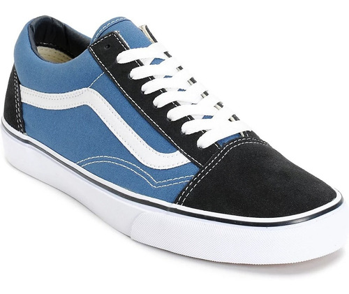 Tenis Vans Old Skool Low Top Navy Gamuza Skate Thrasher Punk