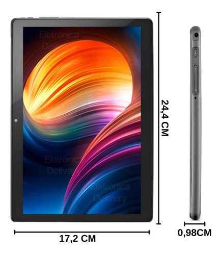 Imagem 3 de 10 de Tablet Multilaser U10 64gb Tela 10.1 4g Prata 3gb Ram Nb381