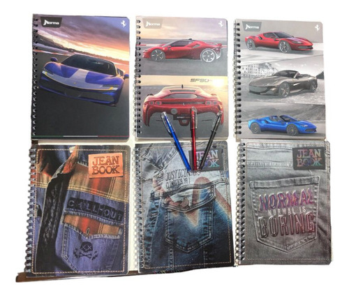 6 Cuadernos Profesionales Norma 3 Ferrari Y 3 Jean Book