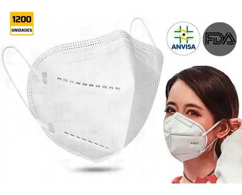 Máscara Respiratória Proteção Kn95 Anvisa 1200 Unidades