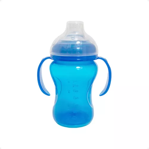 Vaso Antivuelco Bebes Pico Silicona Y Tapa 300 Ml