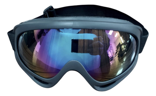 Lentes Googles Motocross De Protección (mica Tornasol) Lente Tornasol Armazón Negro Talla PRODENEG