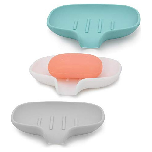 3 Pack Soporte De Jabón De Silicona Desagüe, Soporte ...