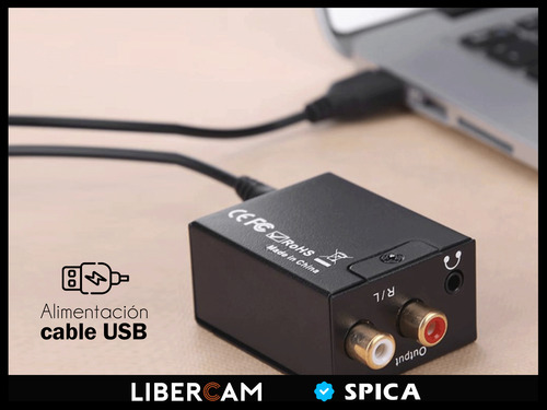 Convertidor De Audio Digital A Analogo Spica Crv-54 Tv Rca Negro