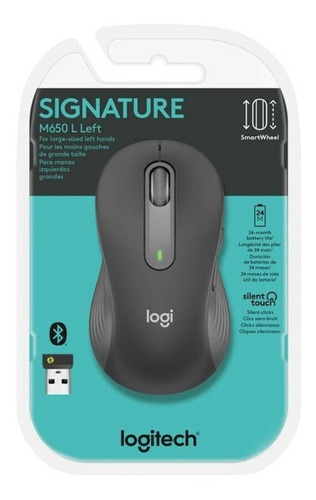 Mouse Logitech Inalámbrico M650 L Left Para Usuarios Zurdos