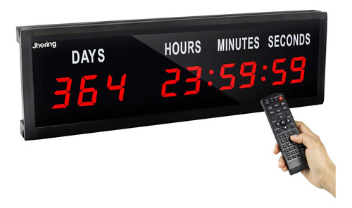 Reloj De Cuenta Regresiva Led De Jhering Con Control Remoto,
