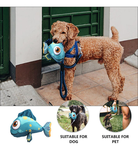 Juguete De Peluche Interactivo Con Forma De Pez Para Perro Q