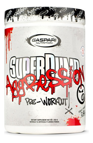 Pre Entreno Gaspari Nutrition Super Pump Agression Mer Env Sabor Ponche de frutas