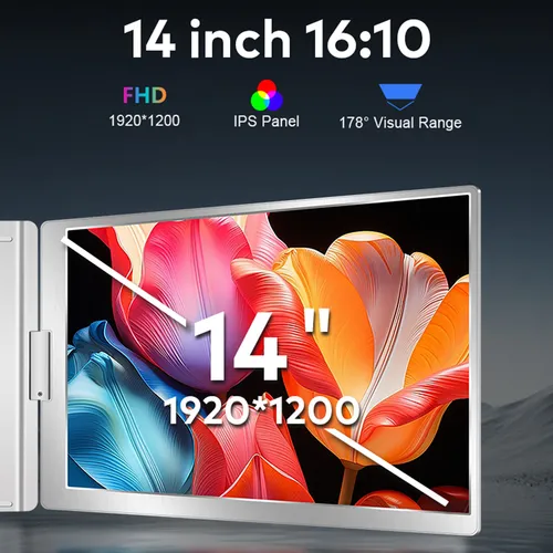 Extensor De Pantalla Portátil 14 1080p Fhd Triple
