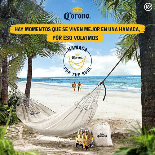 Hamaca Paraguaya Corona Colgante Soporta 120kg Algodón 2,75m