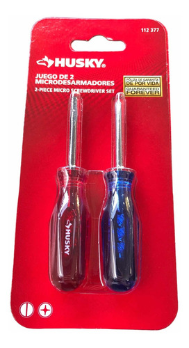 Set 2x Micro Desarmadores Husky Plano 2.3mm Philips P0 3.8cm