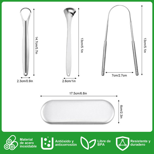 Espátula De Lengua Limpia La Boca Con Caja 3pcs