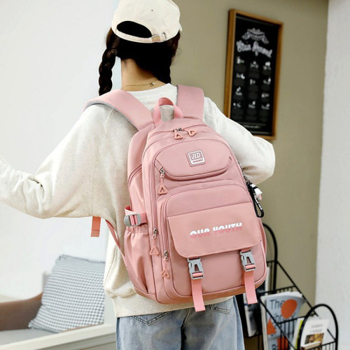 Mochila Para Estudiantes Mochila Escolar De Gran Capacidad Para Estudiantes De Secundaria Antirrobo Impermeable Moda Portátil