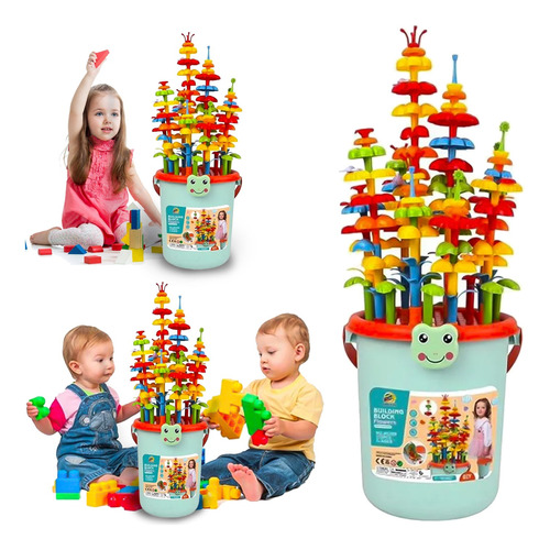 Balde Bloques De Construcción 172pcs Juguete Didáctico Niños