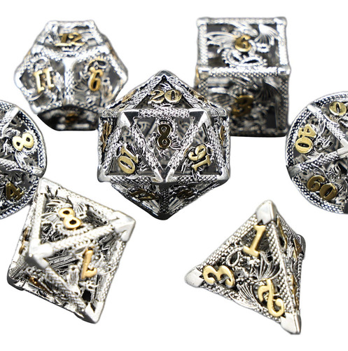 L 7 Piezas De Dados Poliédricos, Accesorios De Casino,