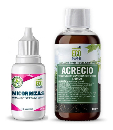 Ecomambo Micorrizas 30 Cc Con Acrecio Bioestimulante 100 Cc