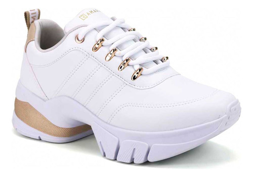 Tênis Feminino Ramarim Sneaker Dad Chunky 2380103 Dourado