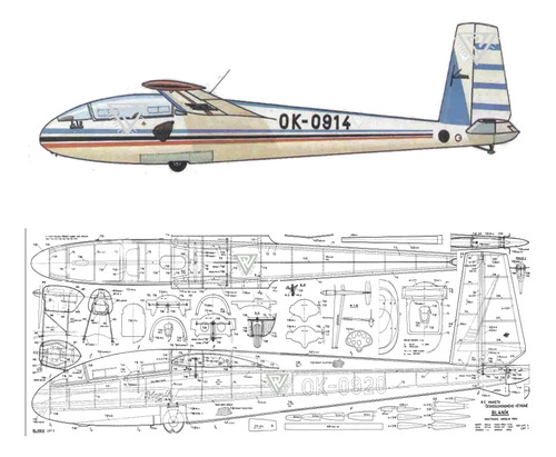 Plano Rc Planeador Blanik L-13 Pdf (retirar X Domicilio)