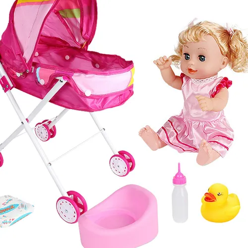 New Niña Muñeca Cochecito Niños Juego De Imaginación Juguete