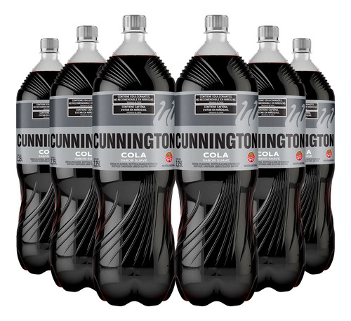 Gaseosa Cunnington Cola Light Pack X6 2,25 Litros