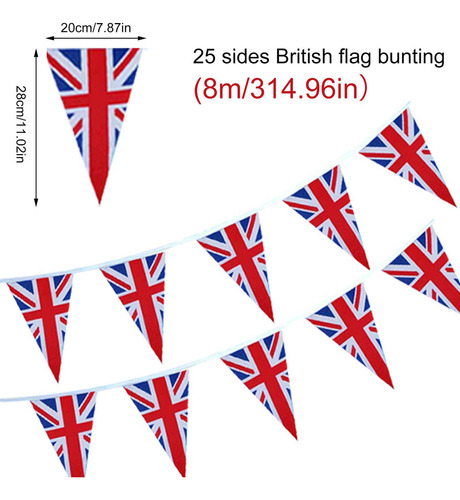 Banderines Union Jack Bandera Del Reino Colgante Británico J
