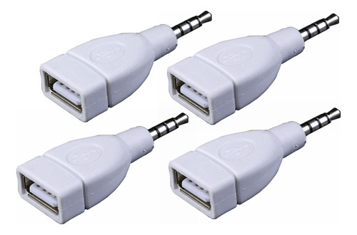 4×conector Aux 3,5 Mm Automático A Usb 2.0 Cable Adaptador