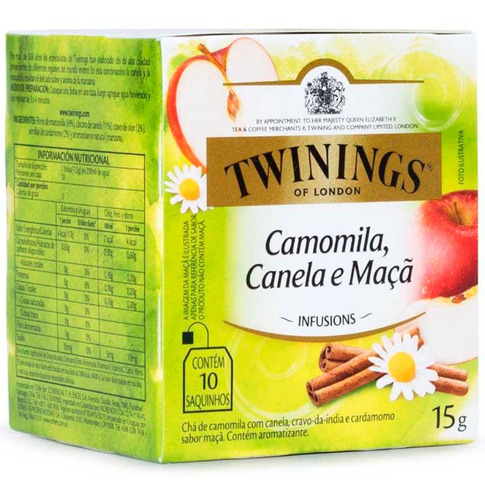 Imagen 1 de 7 de Te Twinings Manzanilla Canela Y Manzana - Caja X10 Sobres