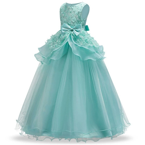 vestido de dama de honra verde tiffany