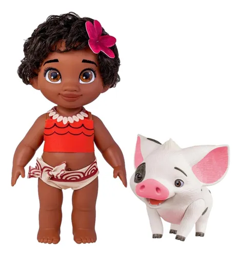Boneca Moana Baby Porquinho Pua Amigo Moana Disney Moana