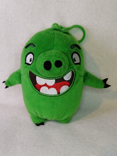 Peluche Llavero Original Cerdo Verde Angry Birds Rovio 14cm.