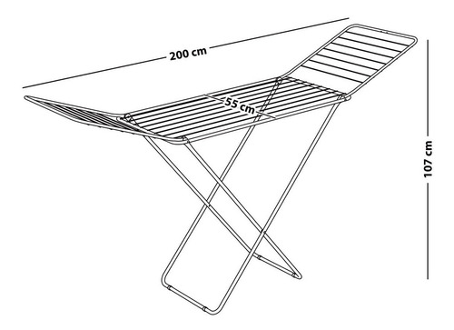 Imagen 3 de 10 de Tendedero Tender De Ropa Pie Acero Galvanizado Gimi Italiano
