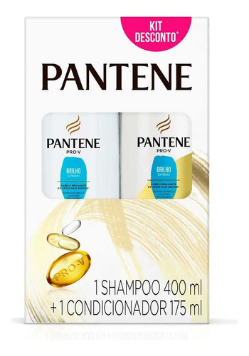 Kit Pantene Brilho Extremo Shampoo 400ml + Condicio. 175ml